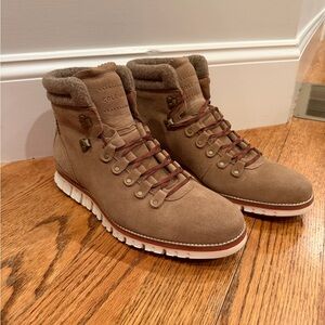 Cole Haan Zerogrand suede hiker Tan Leather Boots